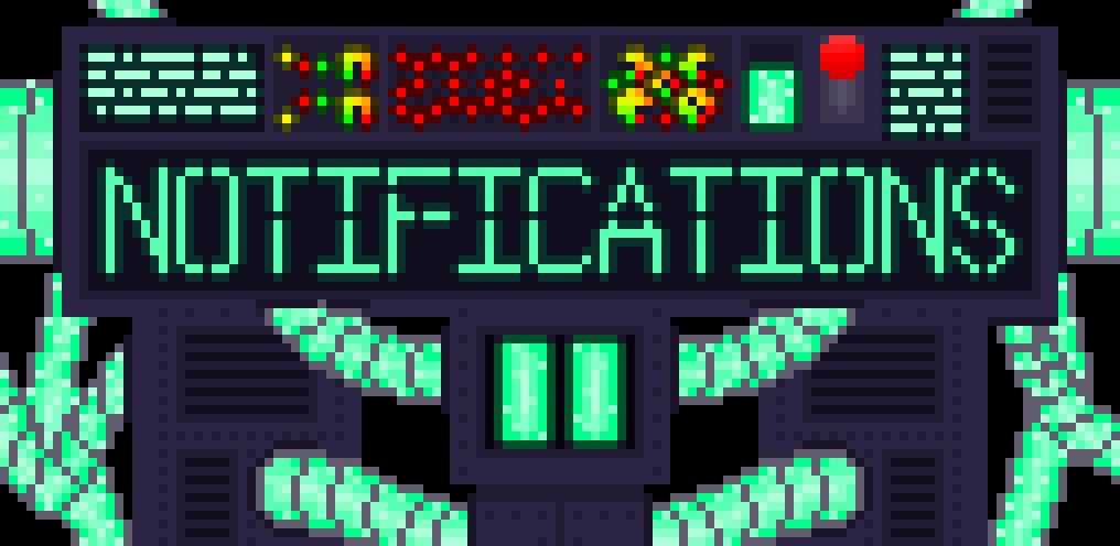 notifications sign for futuristic stuff