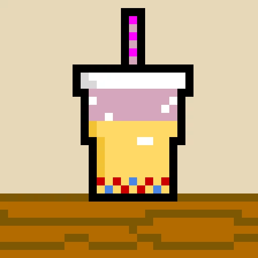 banana cherry and grape boba tea