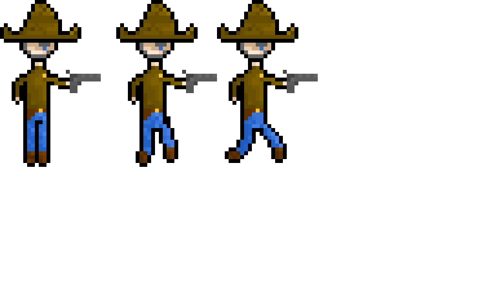 walking animation for cowboy person