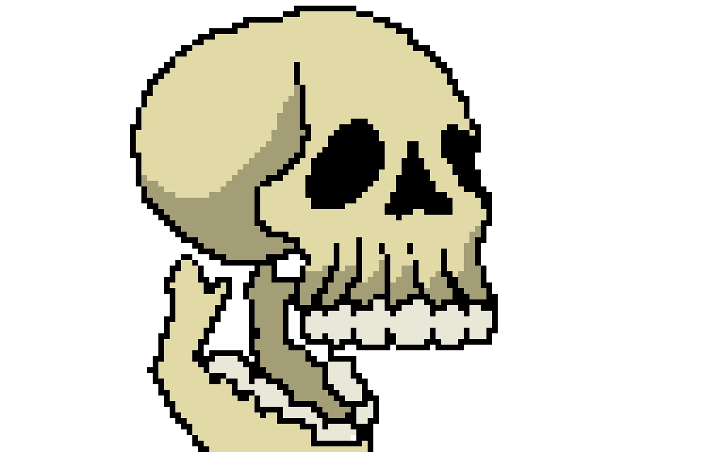 pixel skull