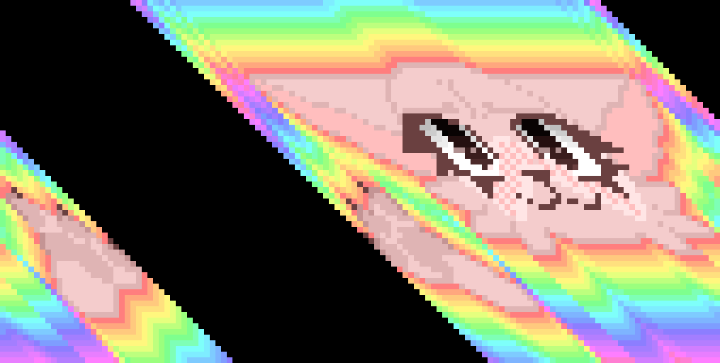 Wonky rainbow cat 00 00 00 pixel art