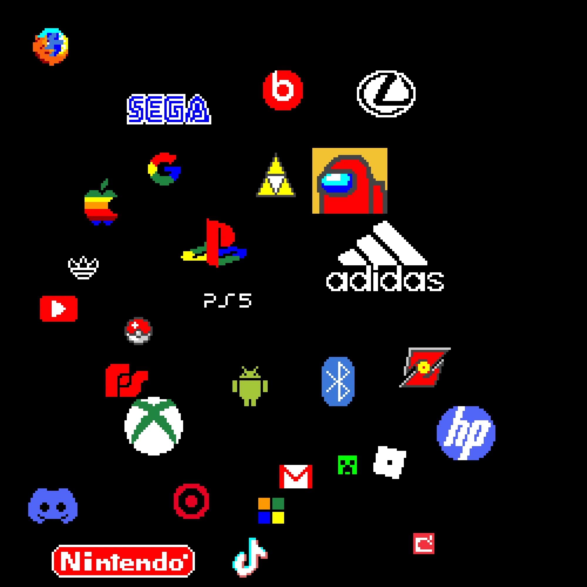 logos pixel art