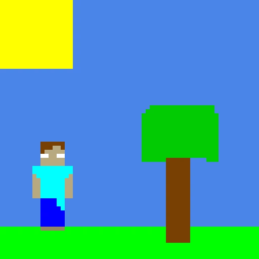 herobrine neer a tree
