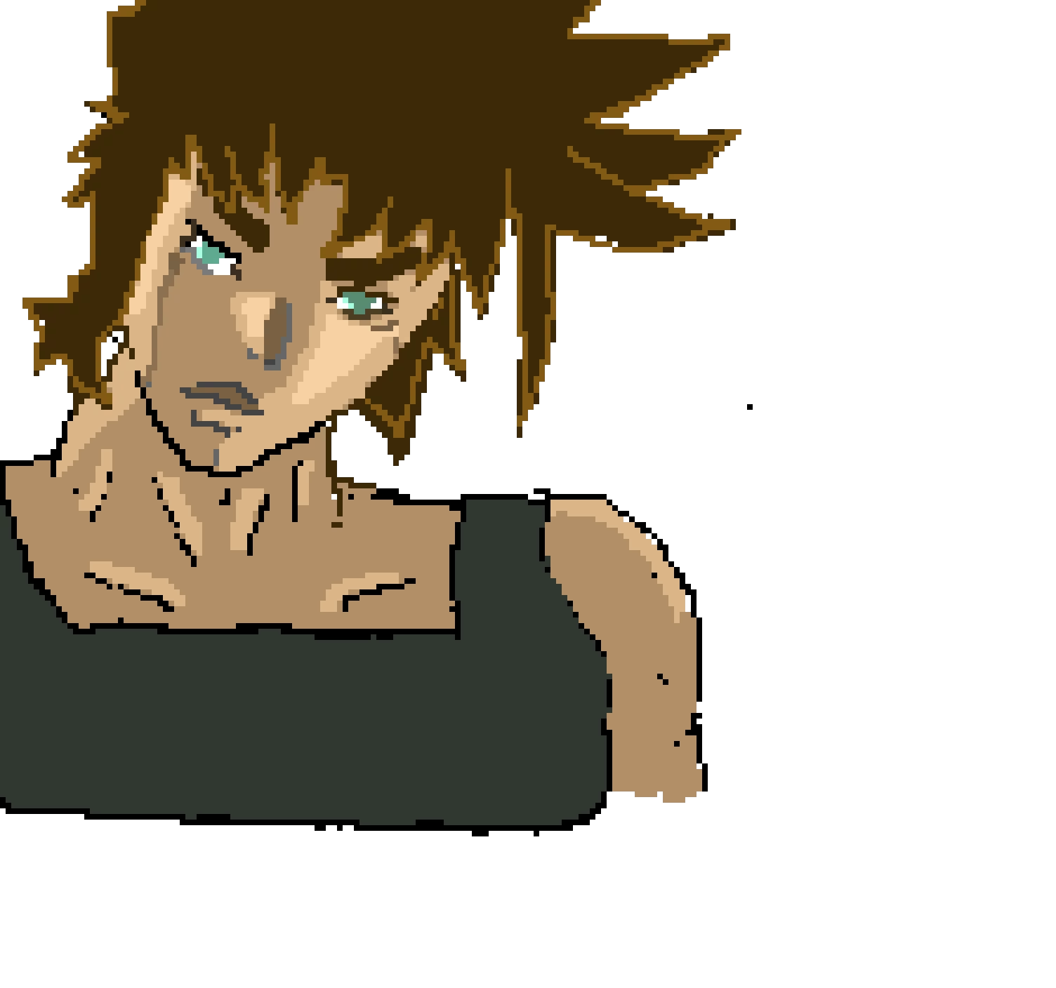 A ( very, very bad ) drawing of JoJo ( golden wind ) bro should get an award for his derpiness lol.