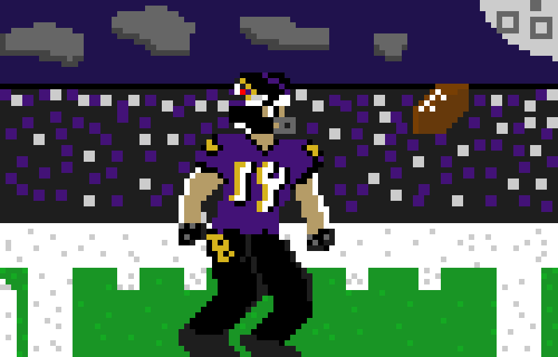 Kyle Hamilton retrobowl-like drawing (First pixel art)