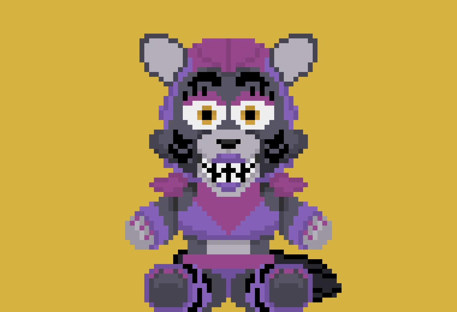 glamrock rexina plush credits to wolf39 joels best friend calais