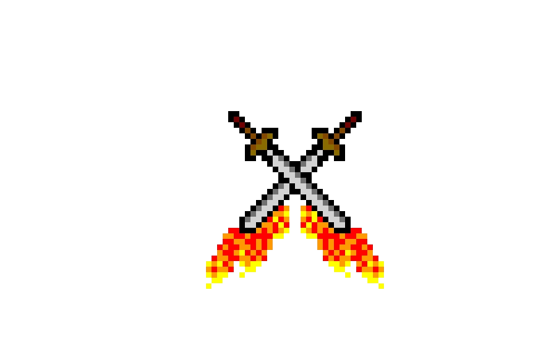 flaming swords