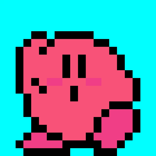 kirby but i need to work on the colors