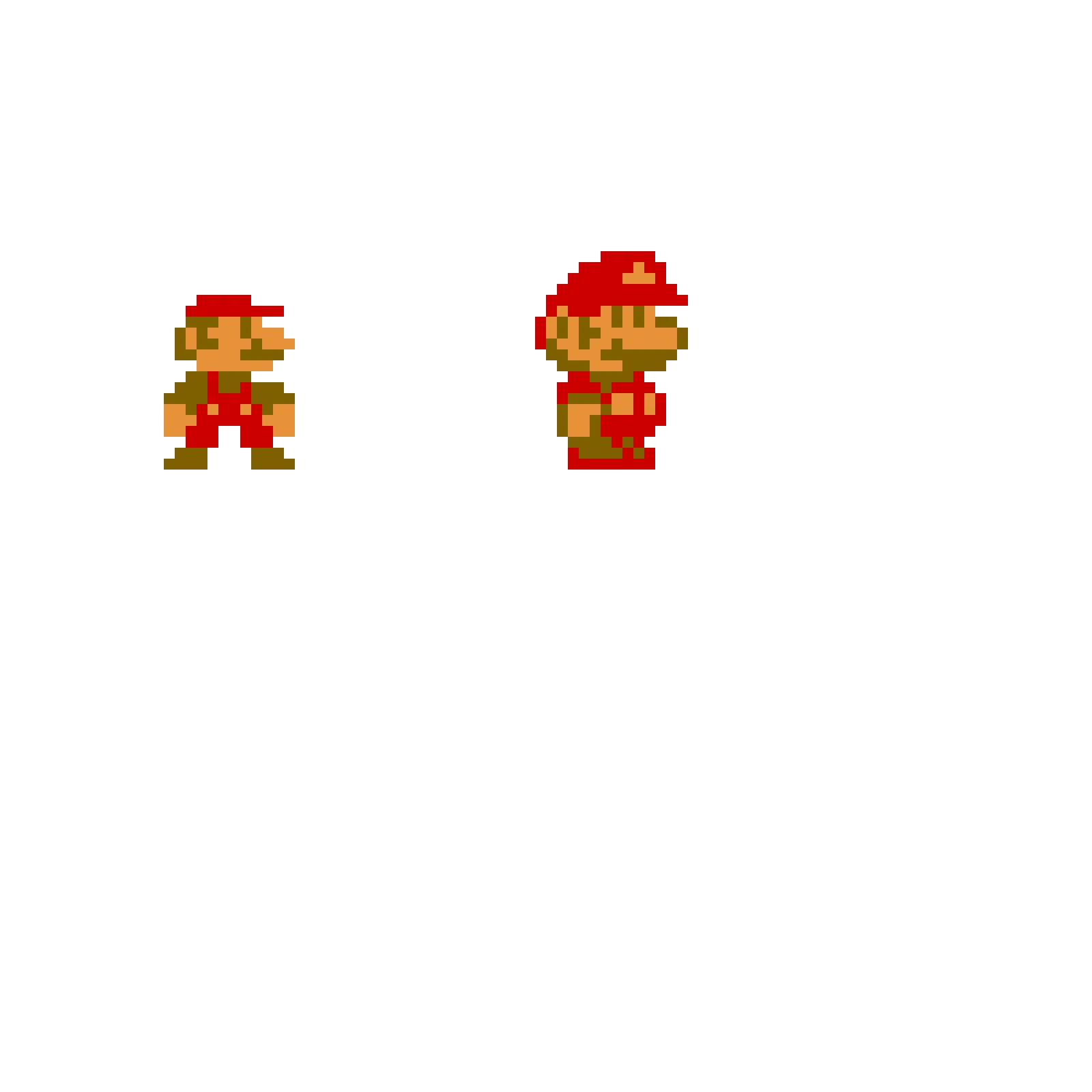 nes mario turn into smw mario