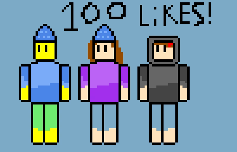 thanks for all the support i drew dumn00b strike75 and kattygirl as roblox characters