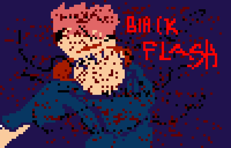 yuji hitting a black flash ig cuz i was watching jjk