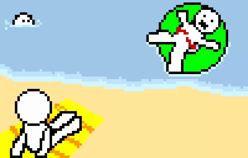 add your oc s to the beach you dont have to use the templates challenge