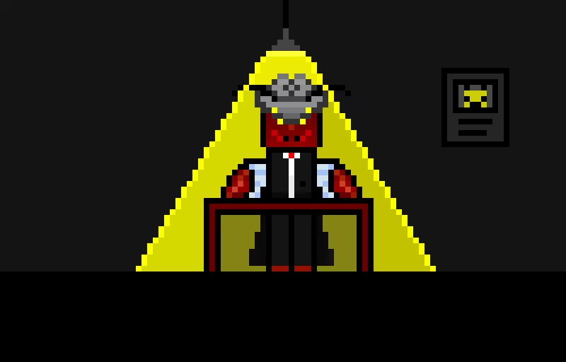 buglet with a suit and fedora