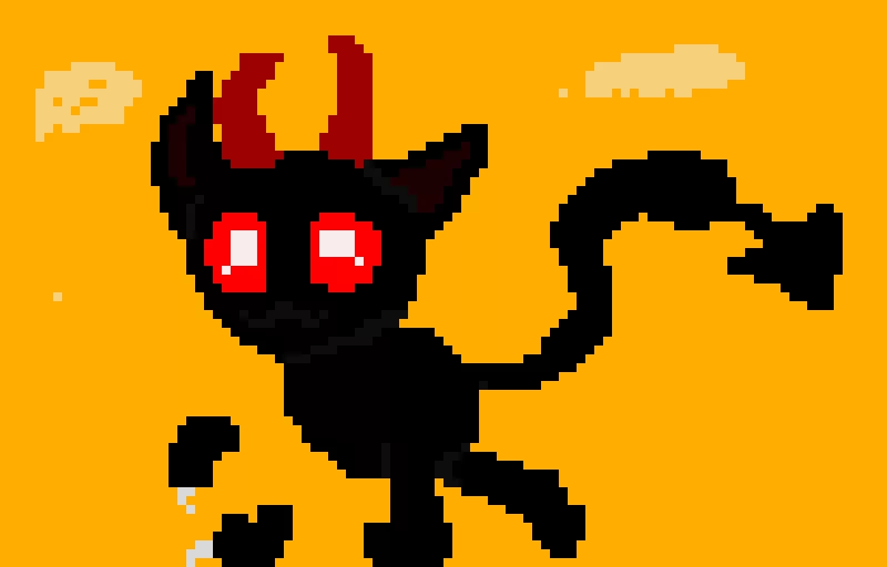 chester the demon cat walking in h3ll cute