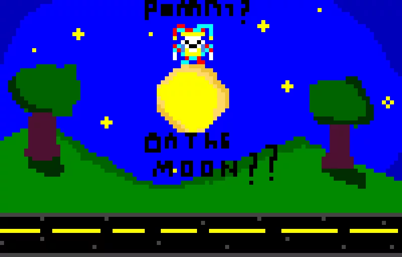 guys who put pomni on the moon i know i drew her bad but still who put her on the moon