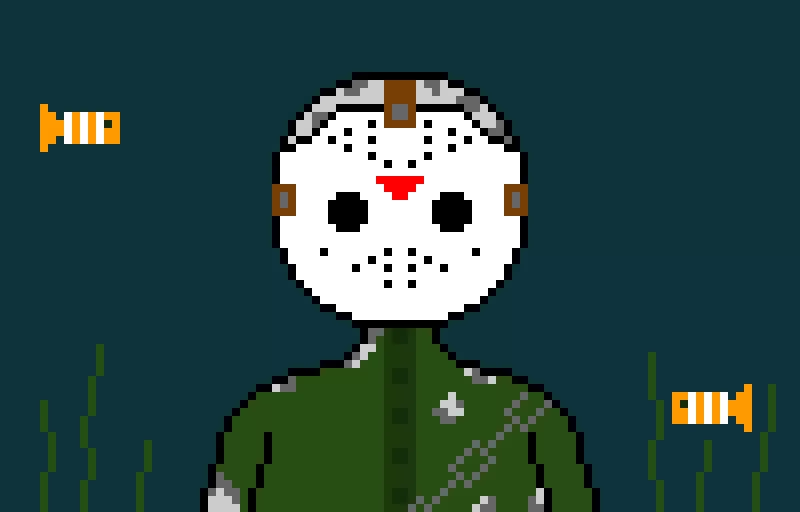 jaison at the bottom of camp crystal lake