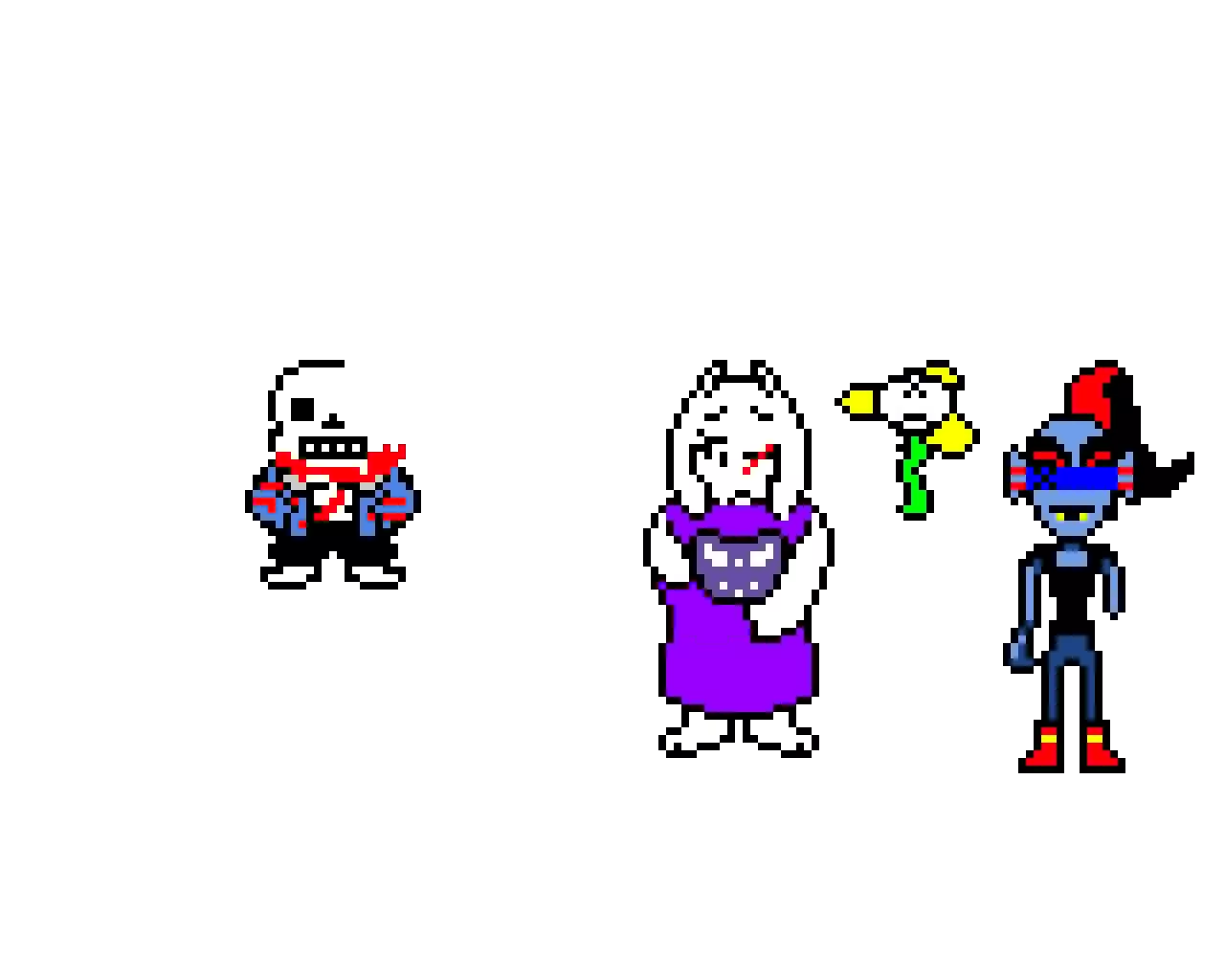 ruin-tale-sans-toriel-undyne-flowey