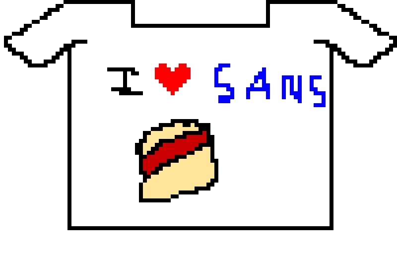 sans hotdogs shirt just because