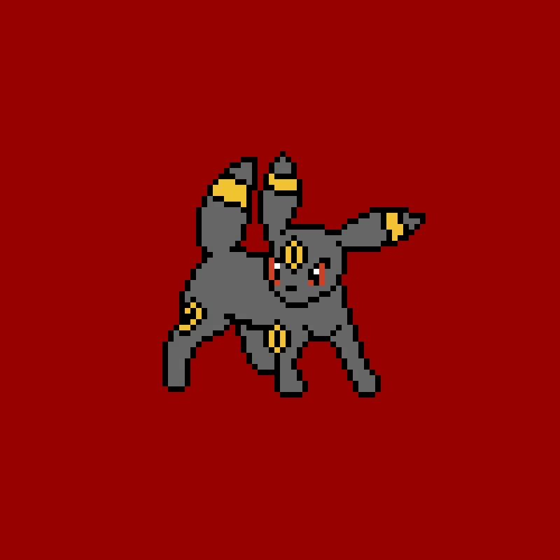 umbreon i used one of my cross stitch patterns for this one