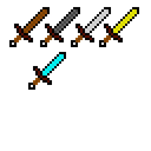 all of the minecraft swords