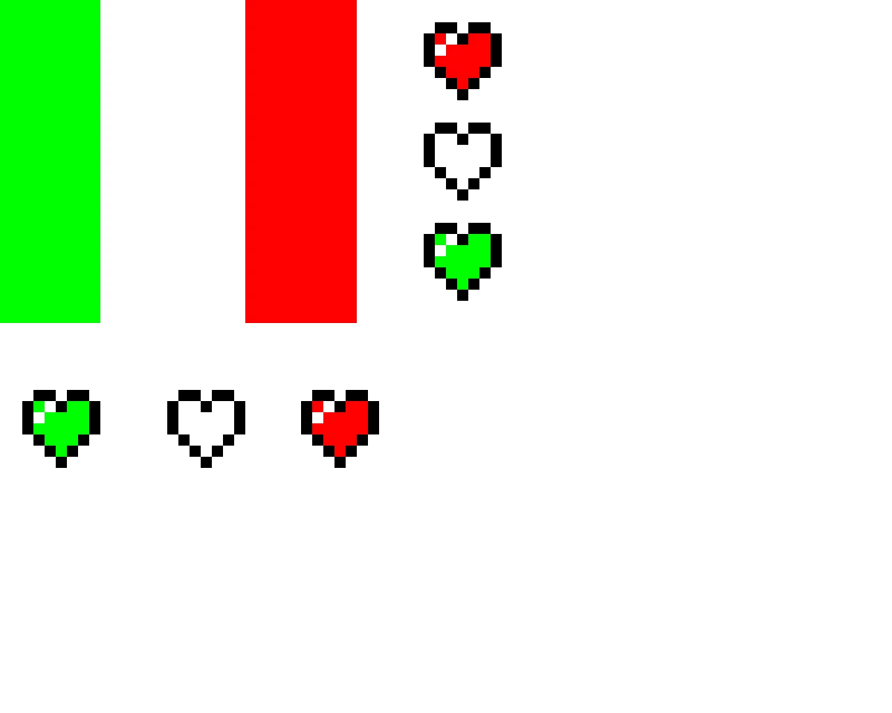 bandiera italiana e cuori
