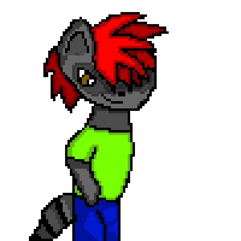 coon_king as a furry ( i chose the hair and clothes colors for you UwU) i assumed u were a boy sorry