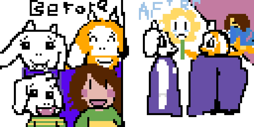 happy and sad dreemurr family