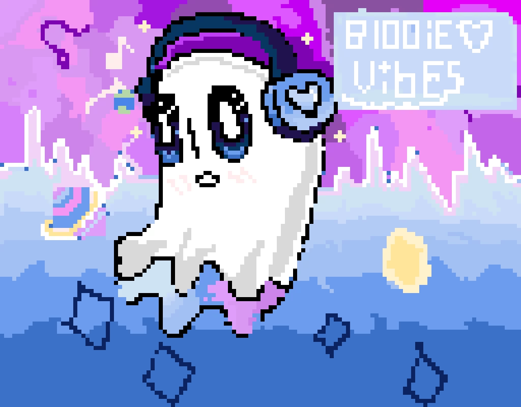 recomended by @vicedump! Napstablook-blookie vibes