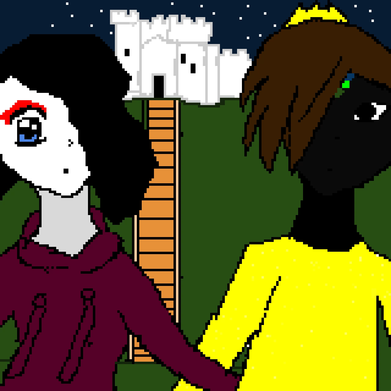 meater the lizard and and his ghost girlfriend gesta are running away btw these are oc rsquo s