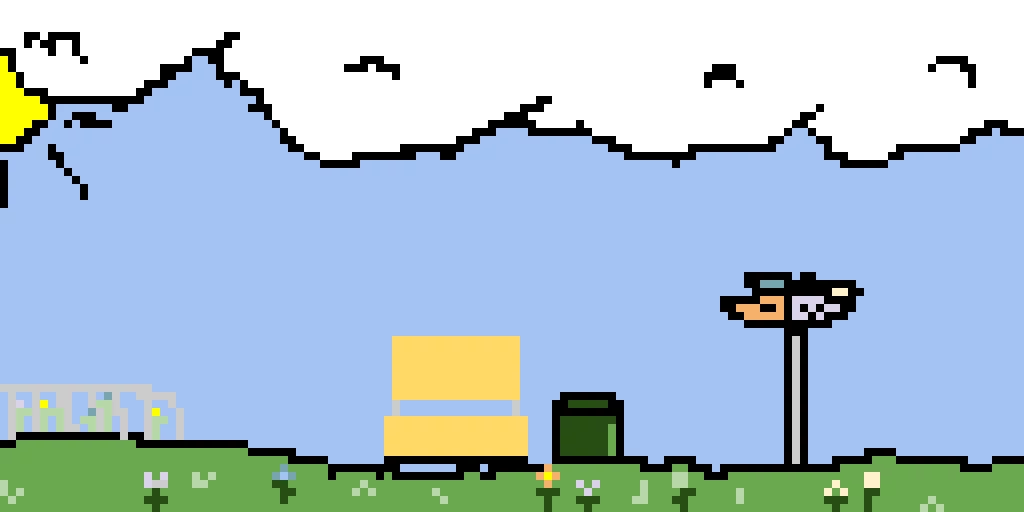 yourpetshiba suggested more flowers in this pixel art so i added more flowers!