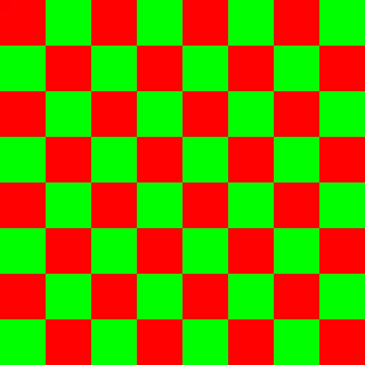 chess board red black green white
