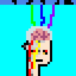 cyberpunk inspired art work brain version number 0001