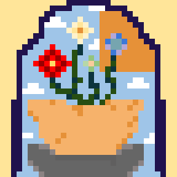 Davinci inspired flowers (Block world series) 0001