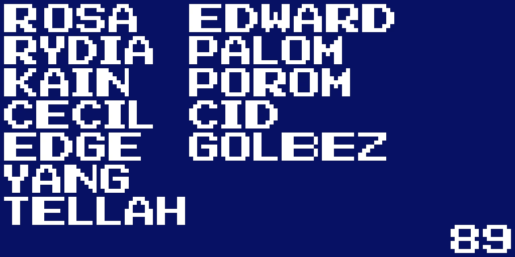 ff4 font practicing