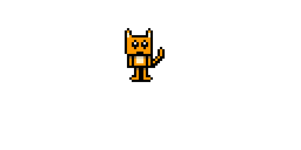 Pixel scratch cat
