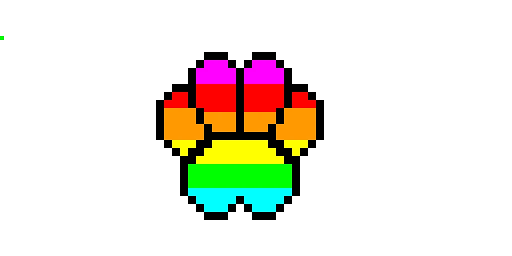 rainbow paw