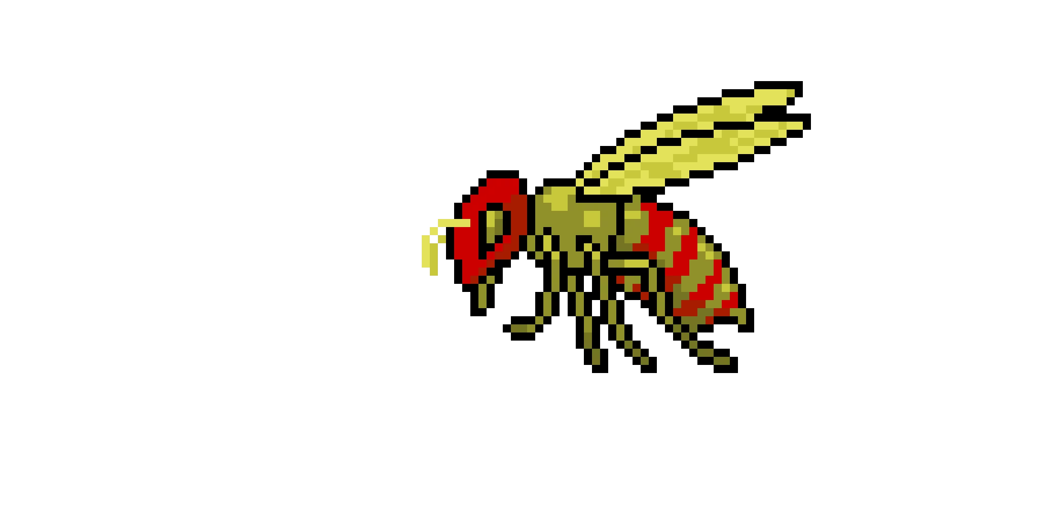 remastered wasp full credit to pixelman and mr bugman