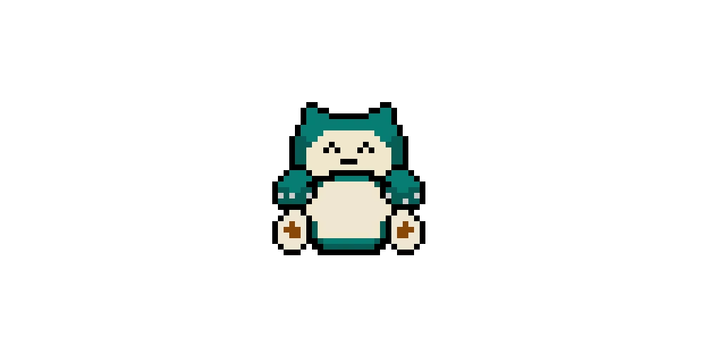 snorlax my first pixel drawing