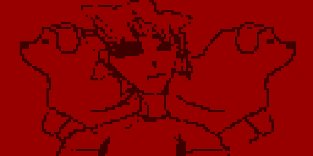 The red man in the window