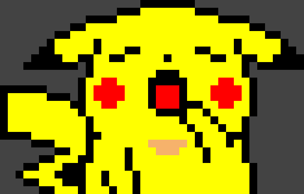 Very Cute Yawning Pikachu