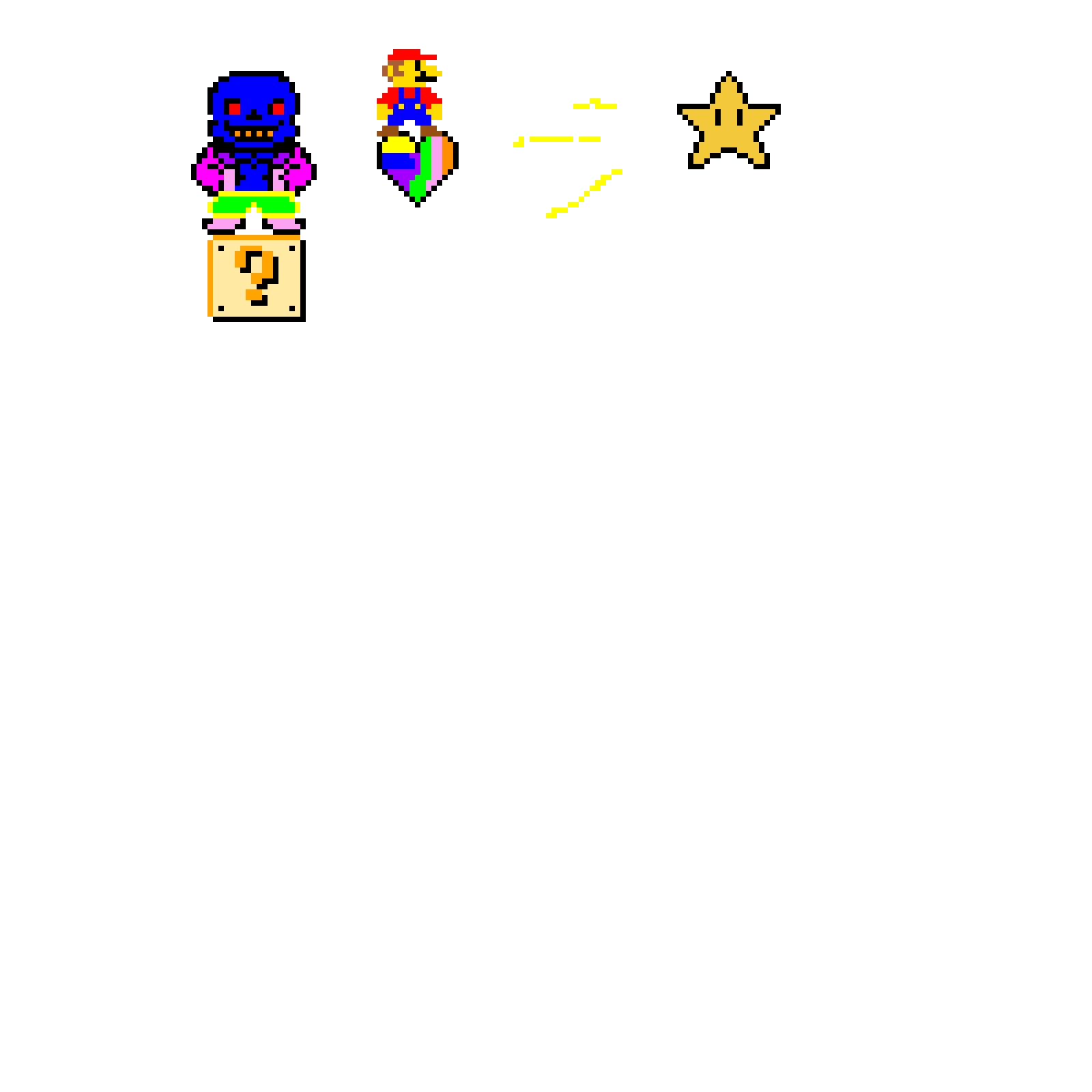 mario and sans teem up on the star boss!!