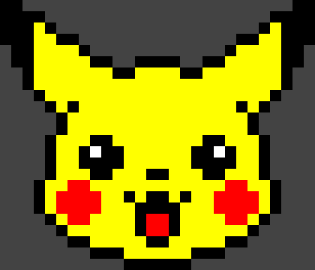 Pikachu is so cute pixel art