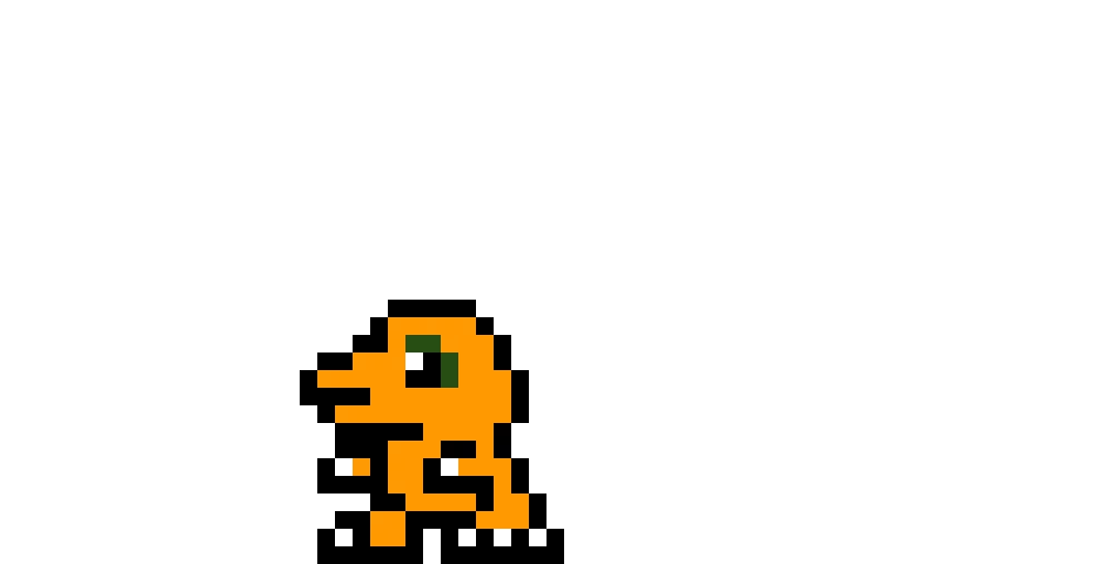 the real real colored agumon sprite