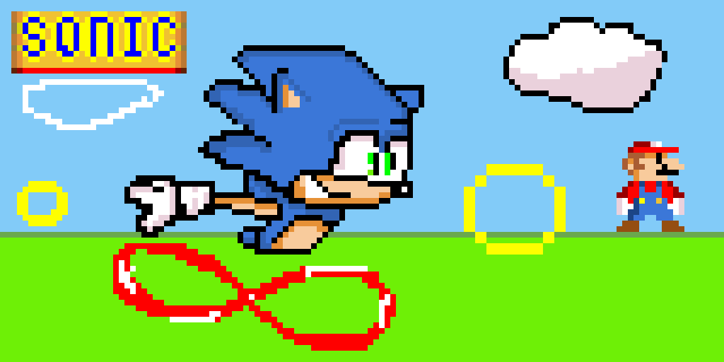 sonic collects the first ring