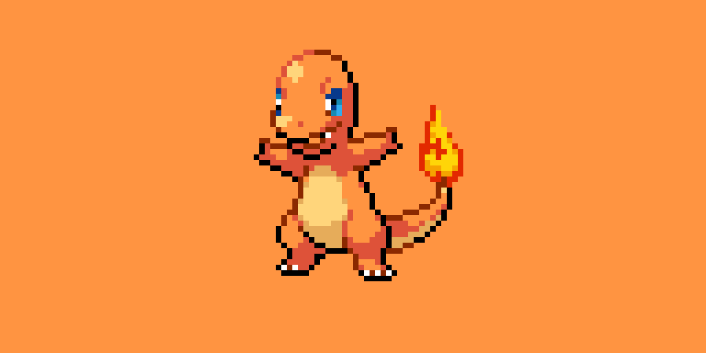  | #004 | Charmander | Pokemon Pixel Art | - (For The Bug)