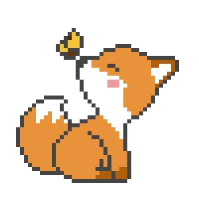Fox With A Butterfly