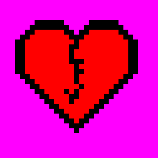 Heart break pixel art