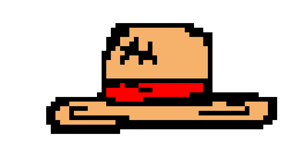 Luffy hatt pixel art