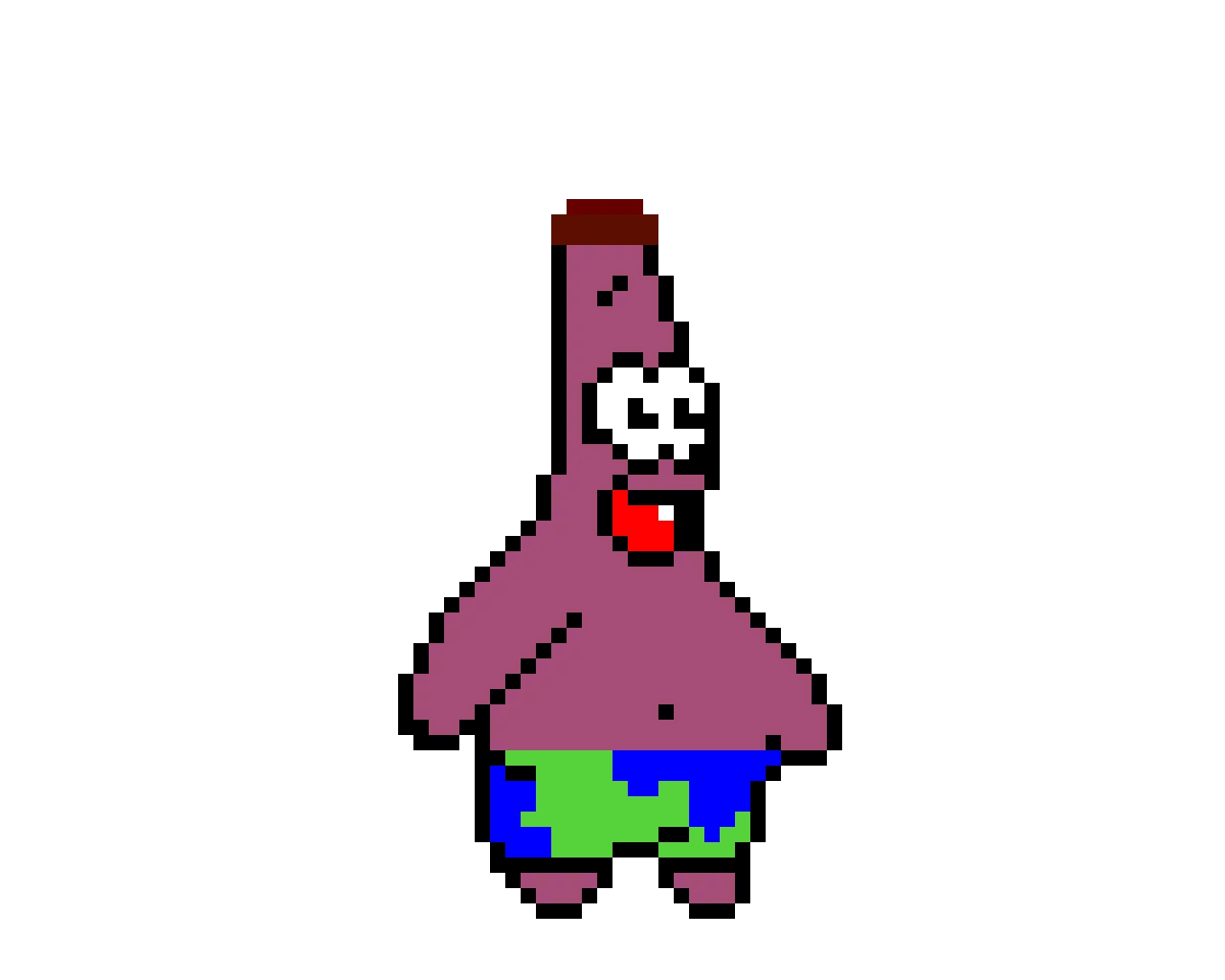 Purple Patrick with hair