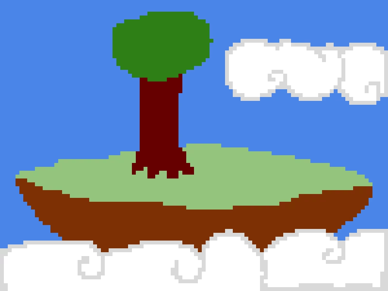 tree on a floating island